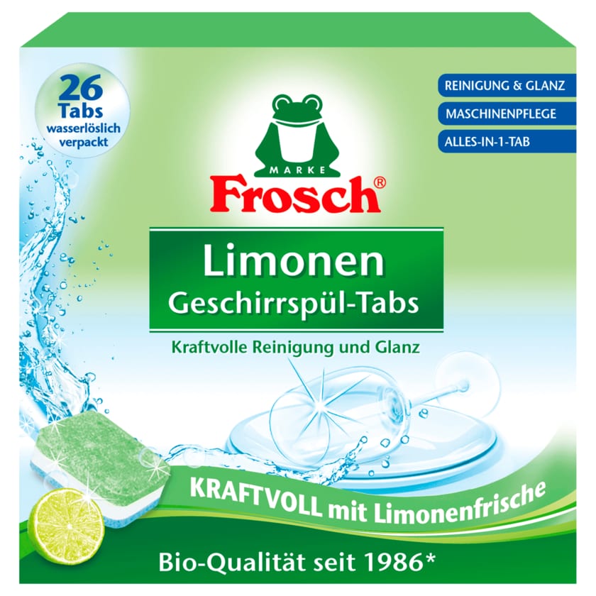 Frosch Geschirrspül-Tabs Limonen 550g, 26 Tabs